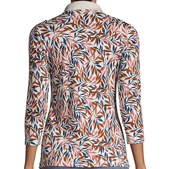 Lands' End Women's Supima Cotton 3/4 Sleeve Polo Shirt - Picture 6 of 6